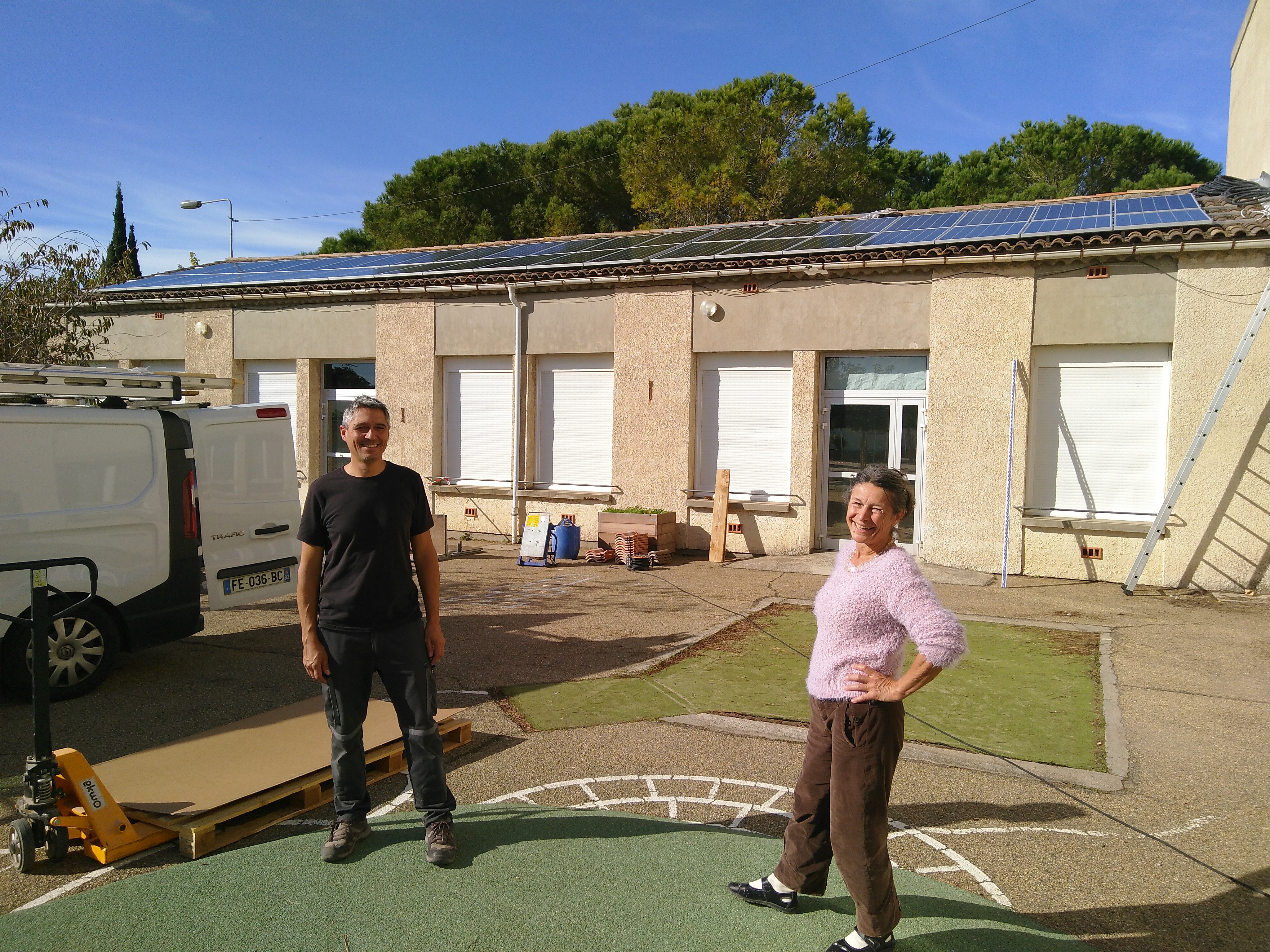 Le chantier de l'école Pergaud à Raphèle les Arles, novembre 2020